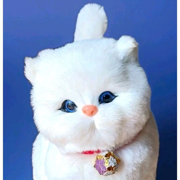 NEW Realistic Persian Cat Kitten Animal Soft Plush Toy w/ Meow Sound Kids Gift - Picture 2 of 6